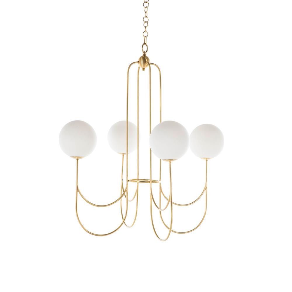 Mjolkuvyi candelabru modern, minimalist din sticlă din metal