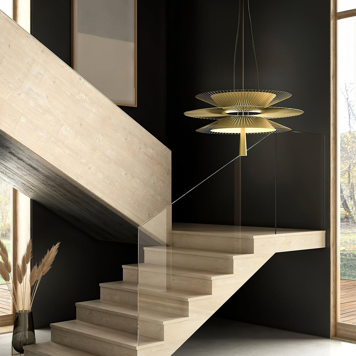 Candelabru Sculptural cu Cadru din Sârmă Stratificată, Centru de Atenție modern Bold