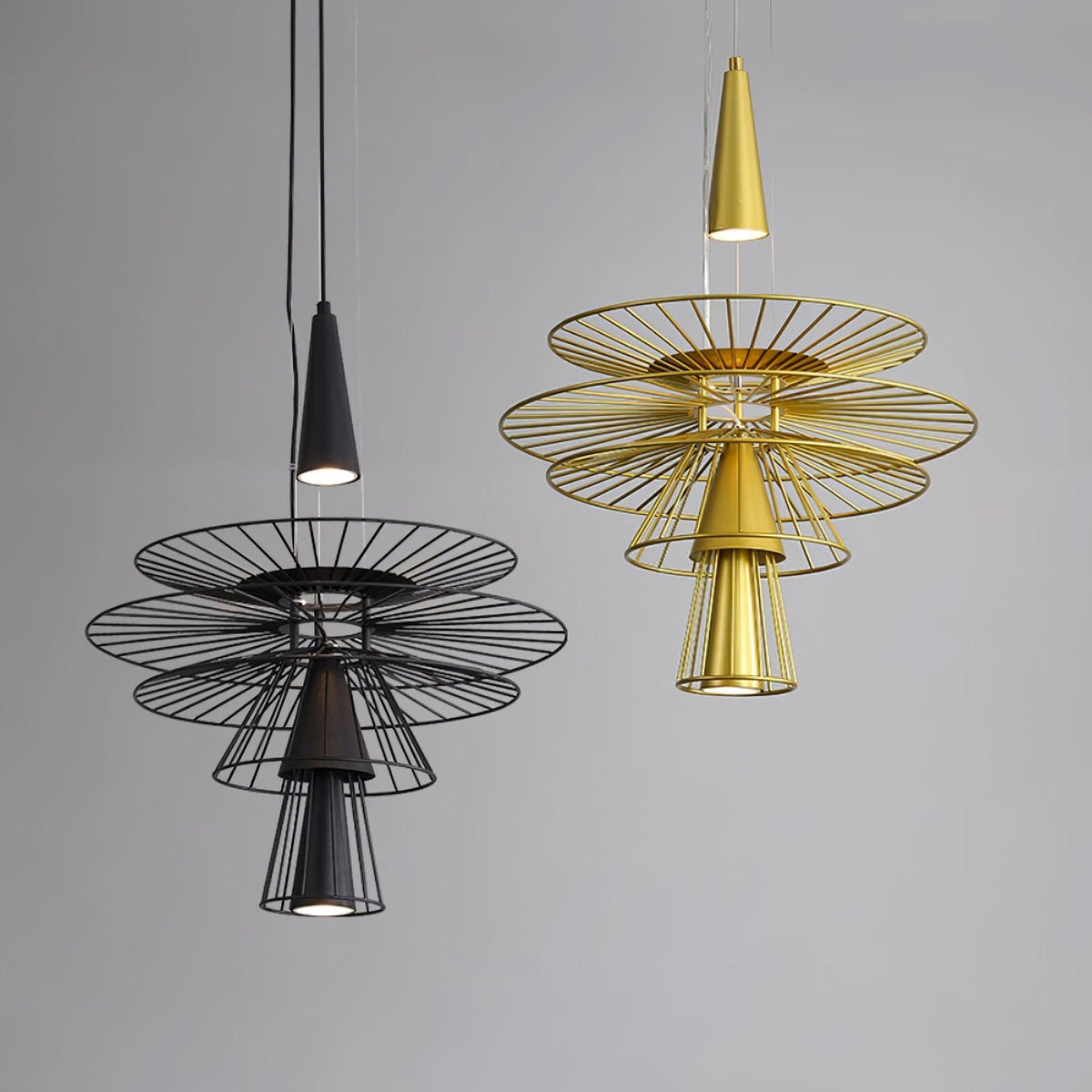 Candelabru Sculptural cu Cadru din Sârmă Stratificată, Centru de Atenție modern Bold