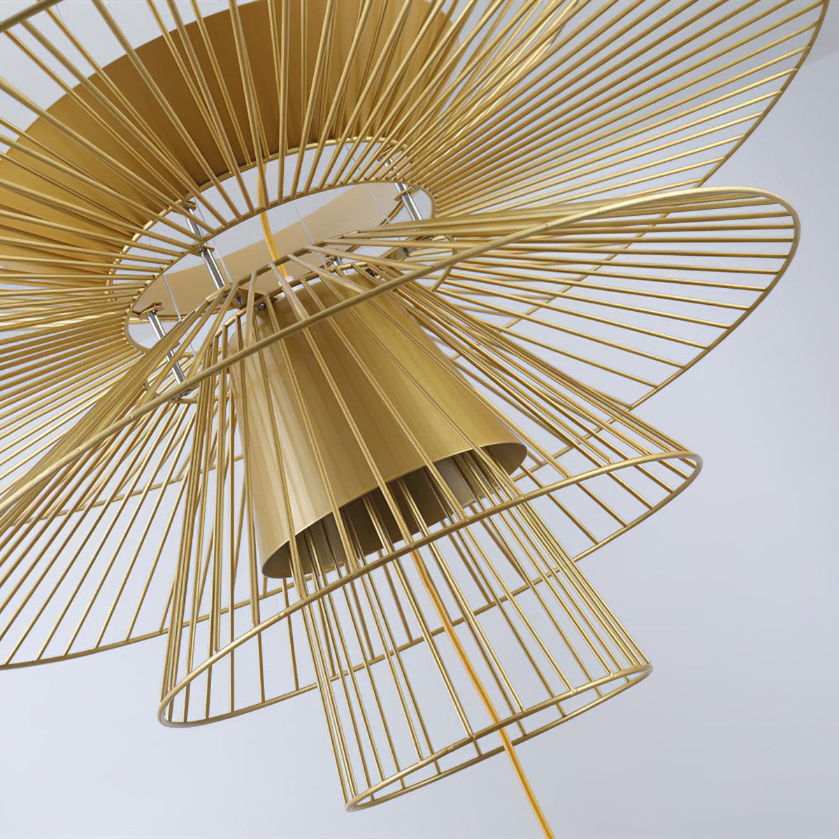 Candelabru Sculptural cu Cadru din Sârmă Stratificată, Centru de Atenție modern Bold