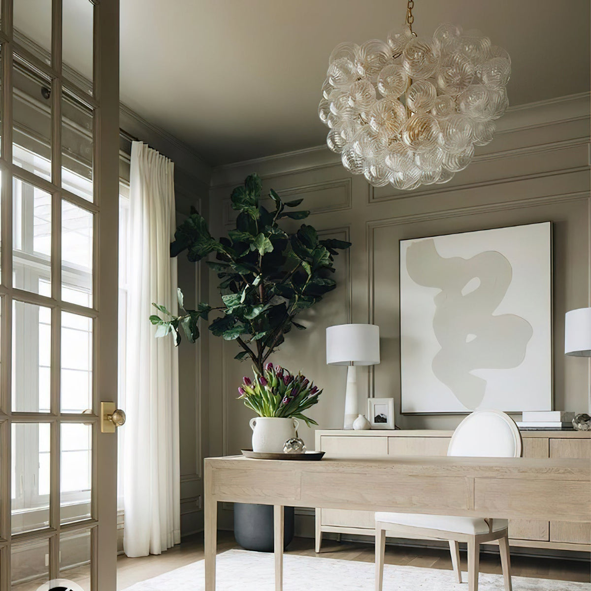 Ben candelabru Bile de sticlă Bubble modern