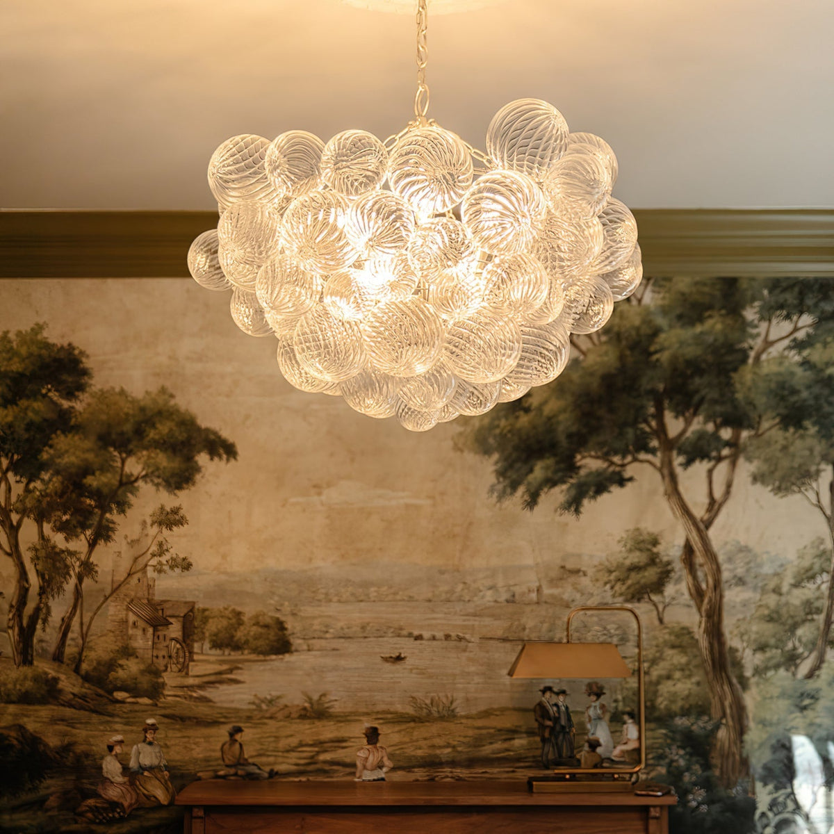 Ben candelabru Bile de sticlă Bubble modern