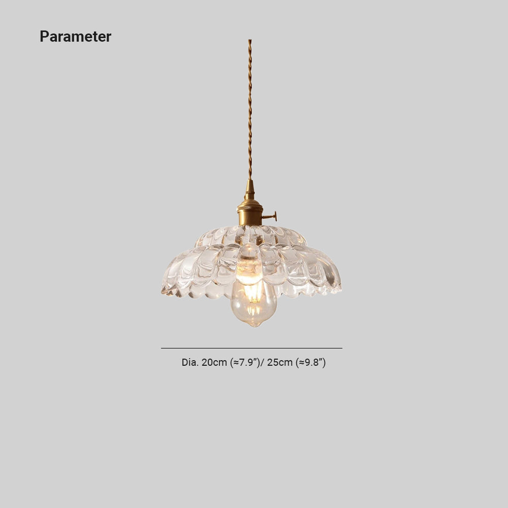 Valentina lampă suspendată Vintage sticlă Transparent/metal Cameră de Dormit/Sufragerie