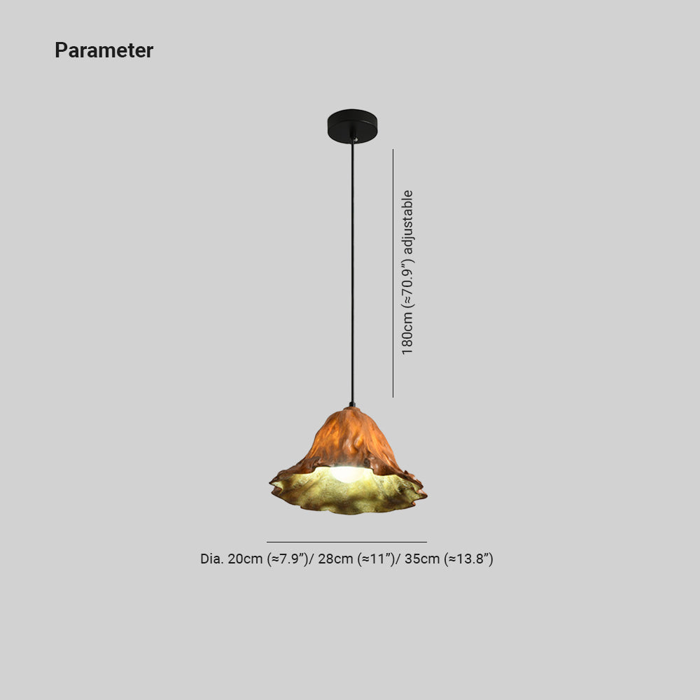 Ritta Art Lotus Leaf LED lampă suspendată Rășină Sufragerie