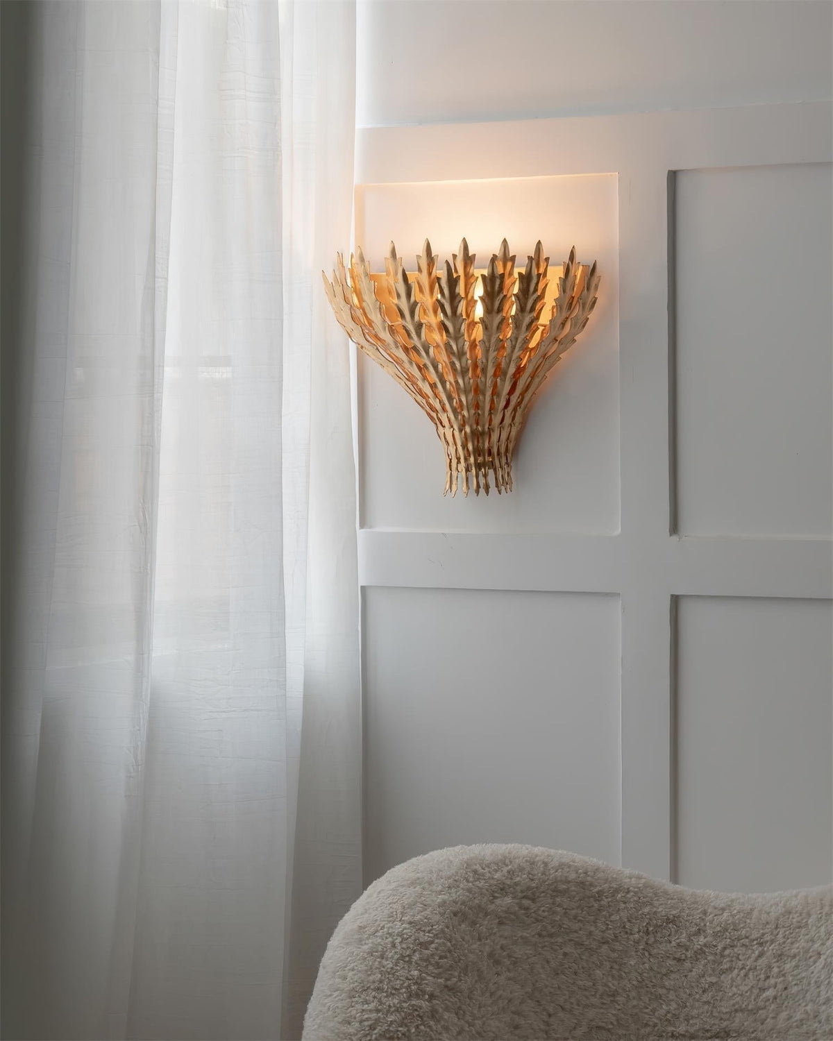 Hampton aplică de perete țesută manual cu motiv frunze elegante