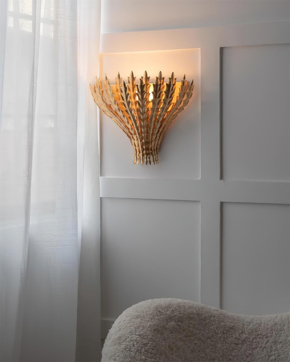 Hampton aplică de perete țesută manual cu motiv frunze elegante
