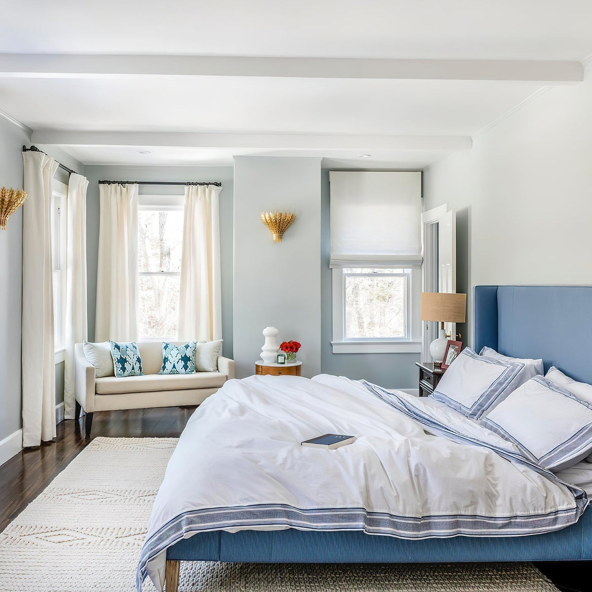 Hampton aplică de perete țesută manual cu motiv frunze elegante
