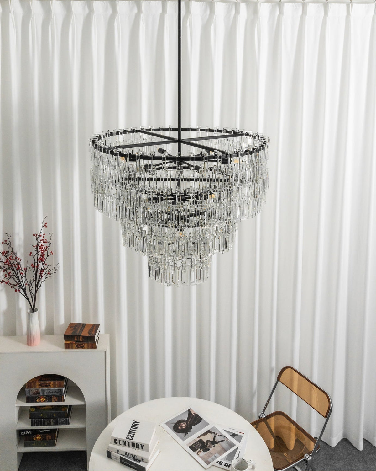 Elyelira candelabru din cristal, geometric