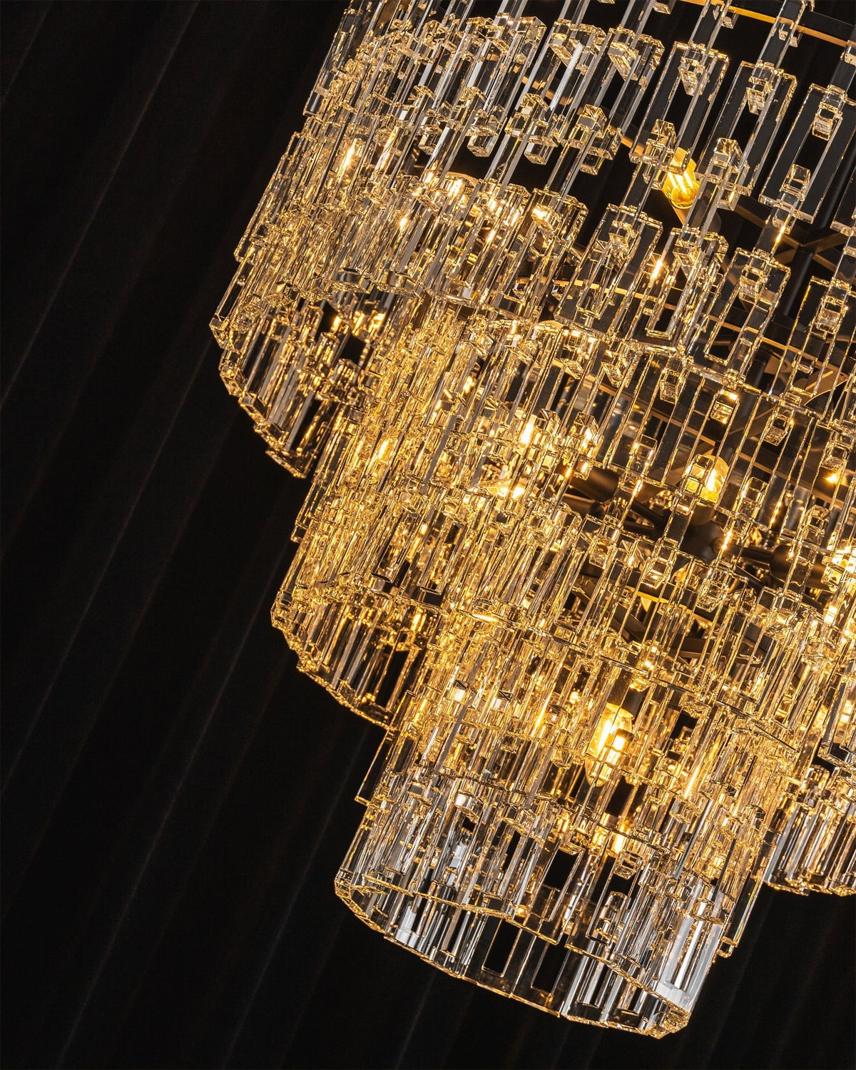 Elyelira candelabru din cristal, geometric