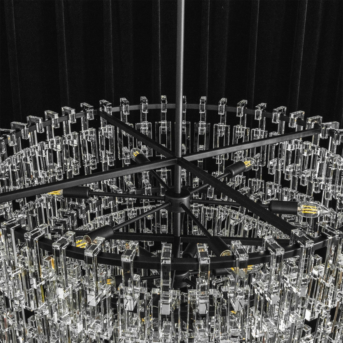 Elyelira candelabru din cristal, geometric