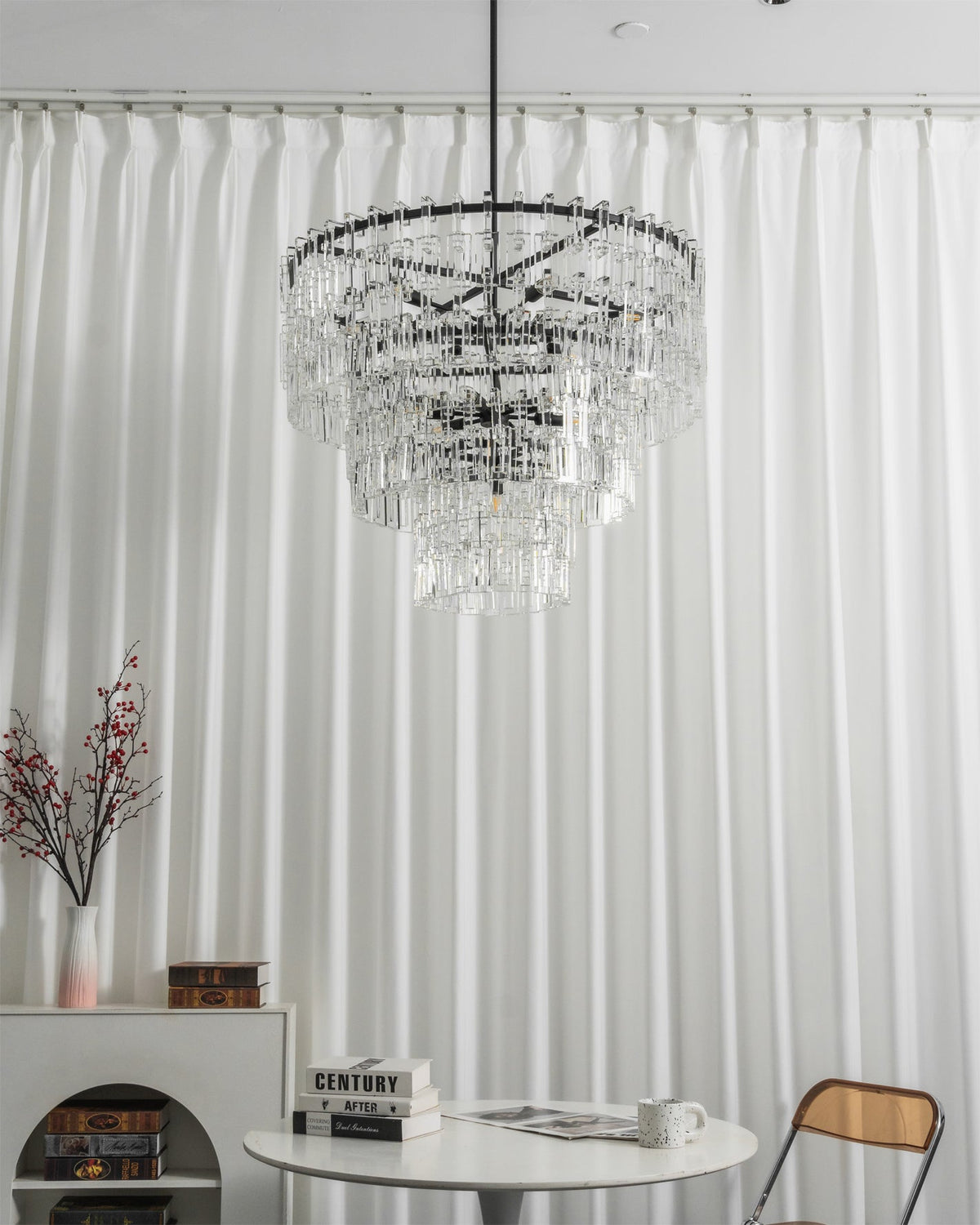 Elyelira candelabru din cristal, geometric