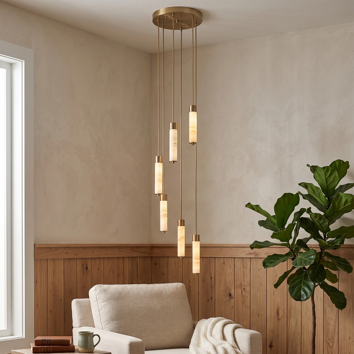 Harvenstone Candelabru cu coloane din alabastru