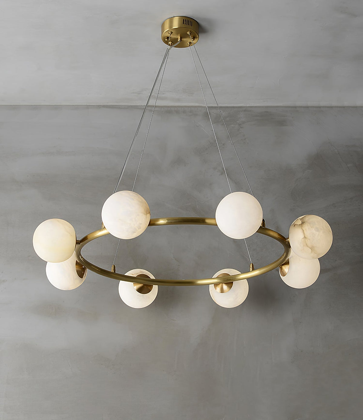 Helix candelabru din alabastru glob
