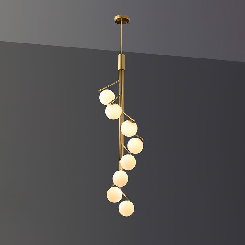 Solivine candelabru auriu, cu ramuri, cu glob, LED