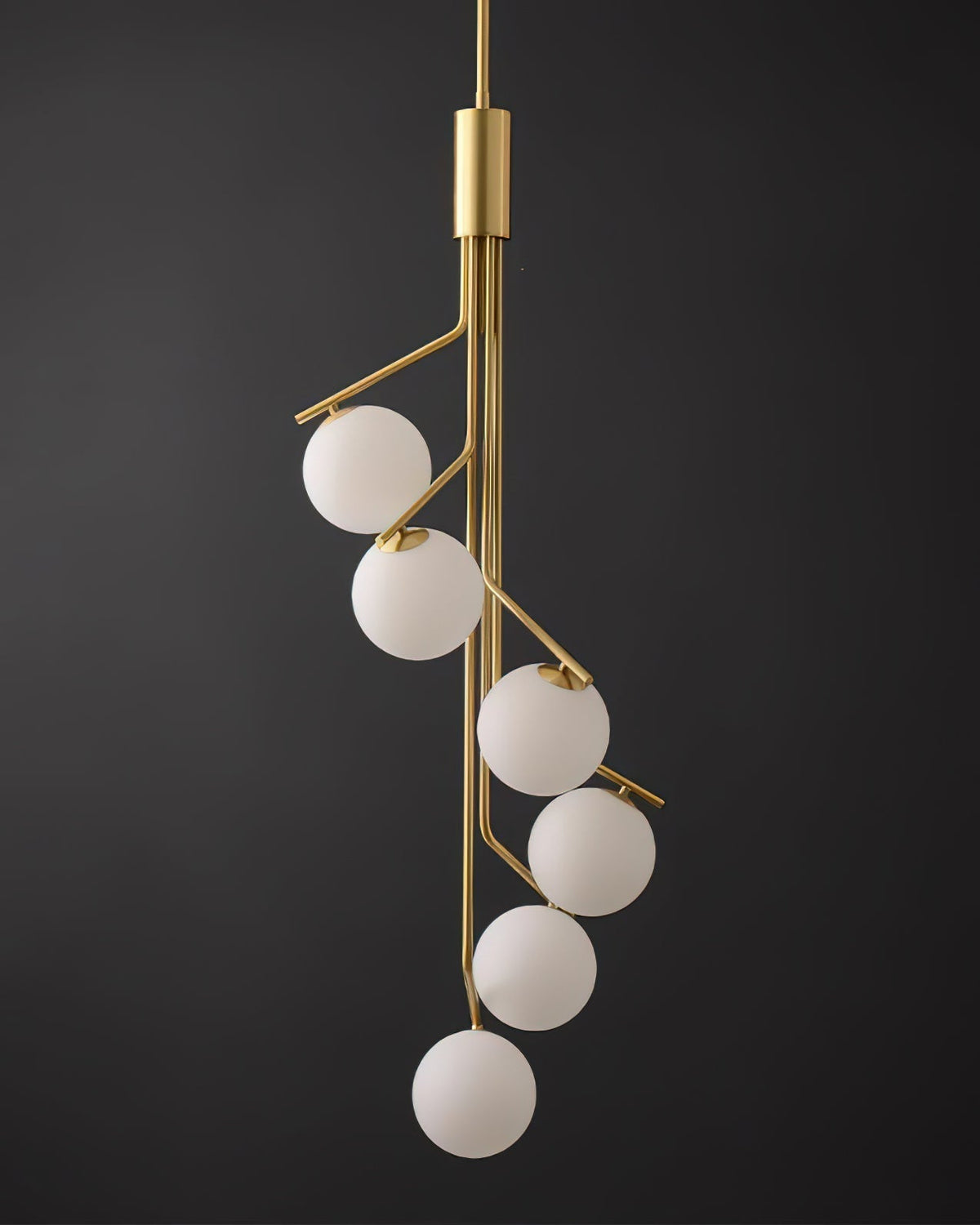Solivine candelabru auriu, cu ramuri, cu glob, LED