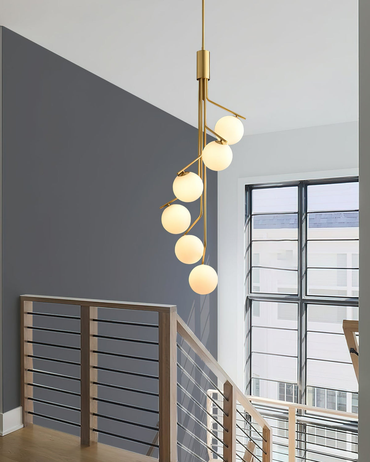 Solivine candelabru auriu, cu ramuri, cu glob, LED