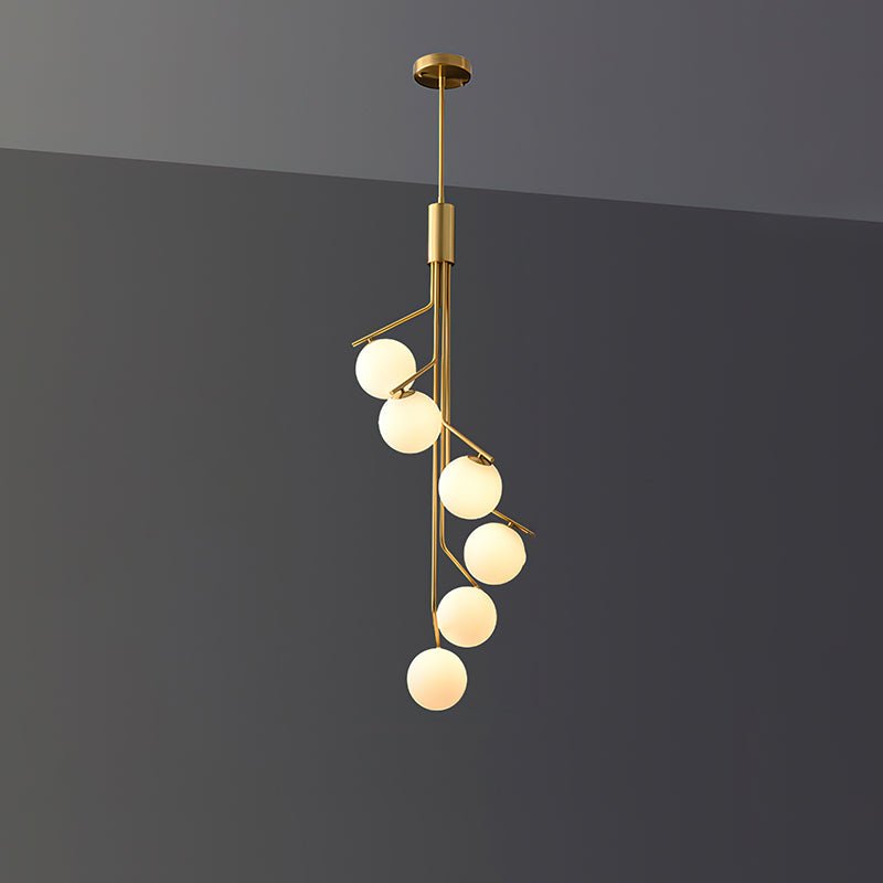 Solivine candelabru auriu, cu ramuri, cu glob, LED