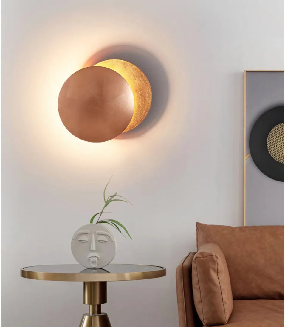 Arisha modern minimalist Round Moon Eclipse aplică de perete