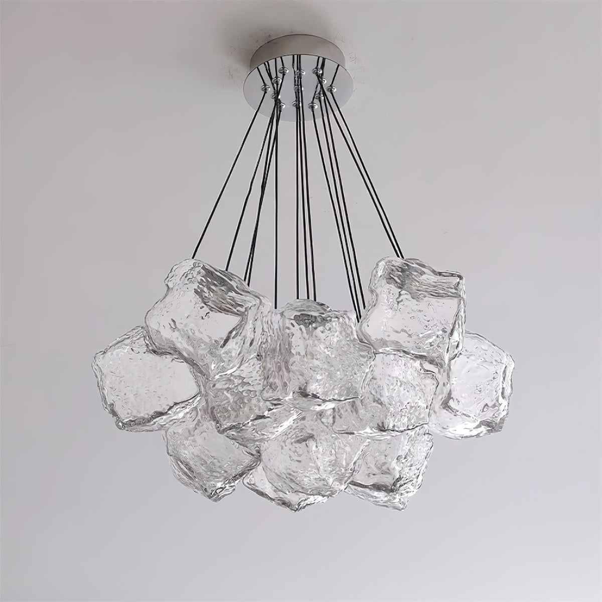 Pebine Clustered candelabru din sticlă