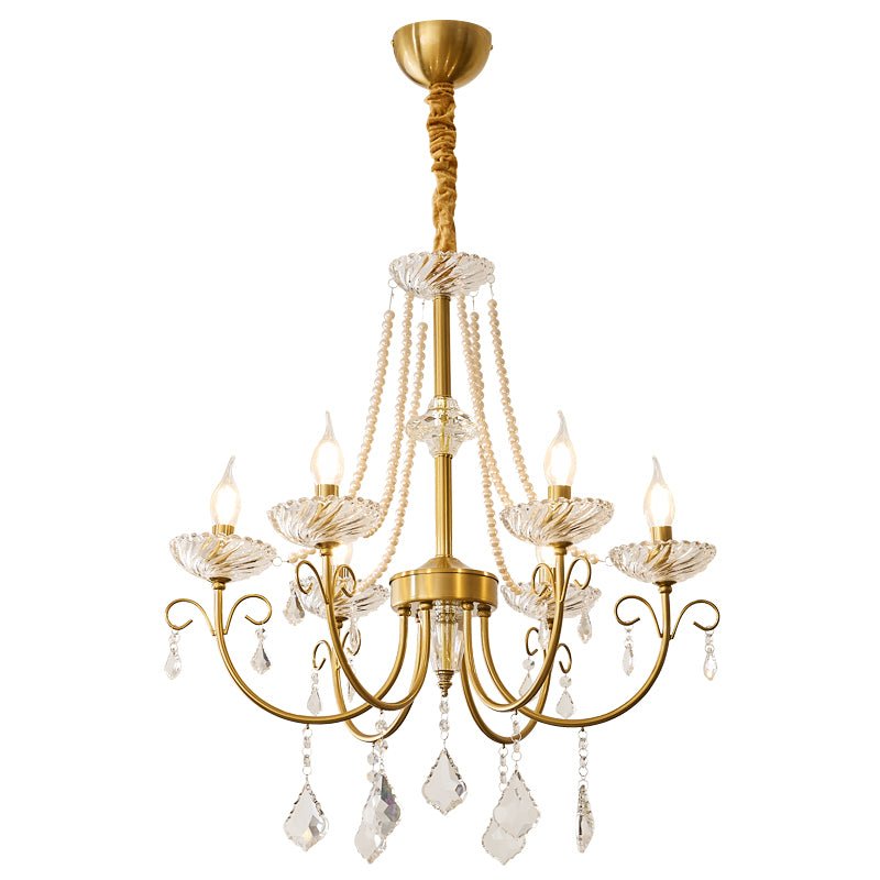 Elyisian candelabru din cristal, elegant, clasic, cu aspect perlat