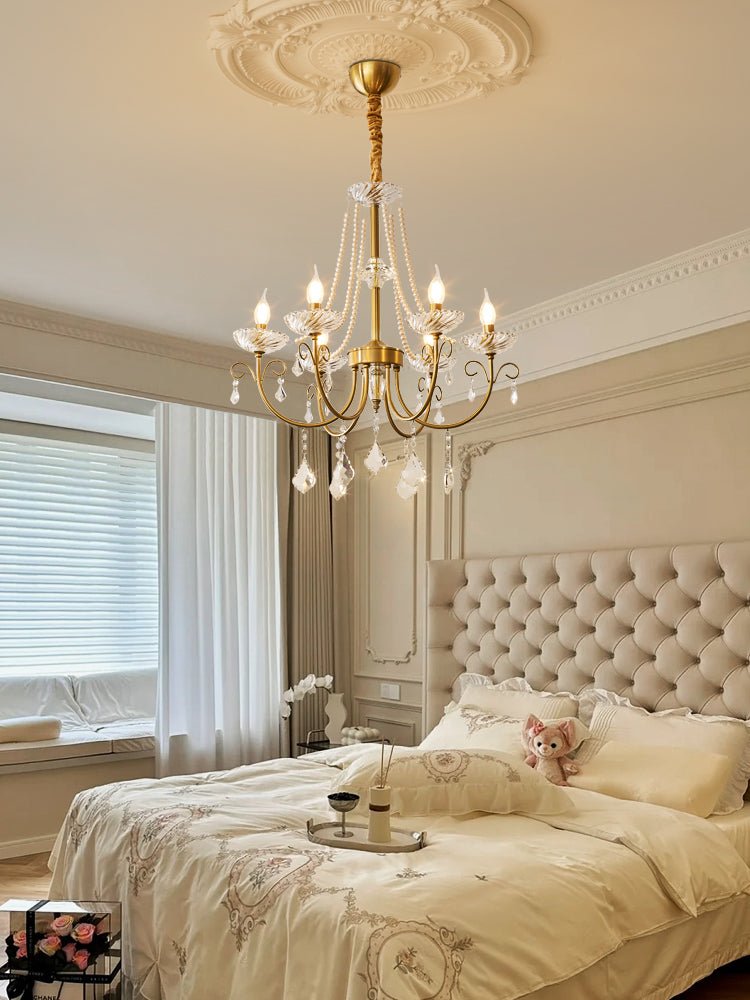 Elyisian candelabru din cristal, elegant, clasic, cu aspect perlat