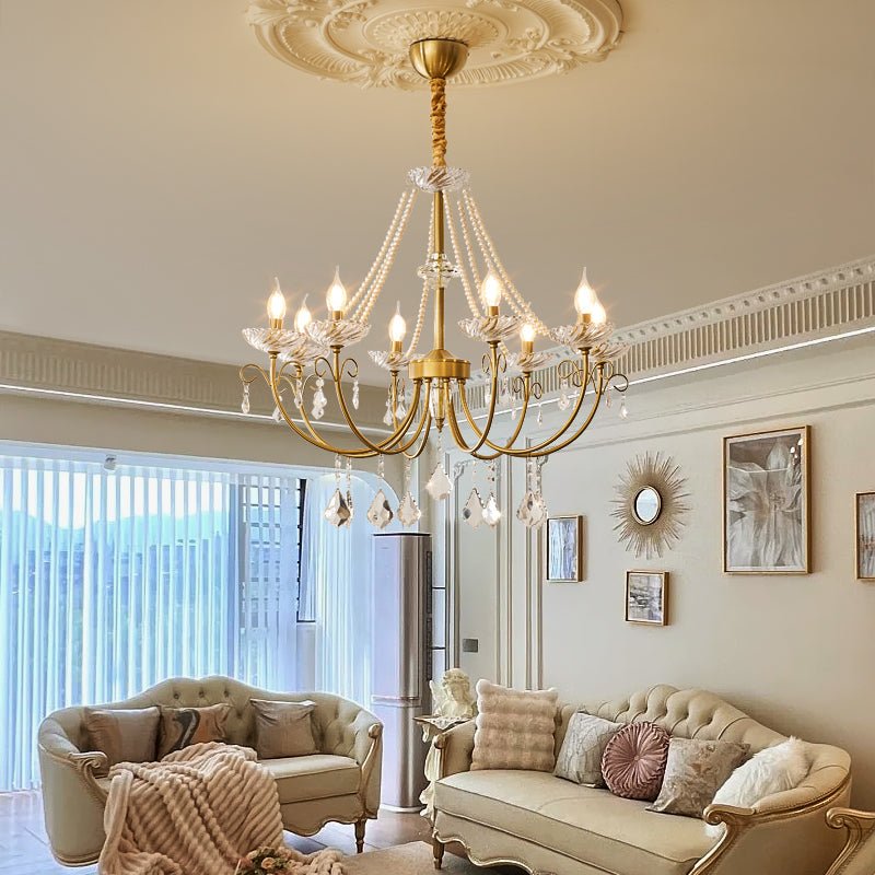 Elyisian candelabru din cristal, elegant, clasic, cu aspect perlat