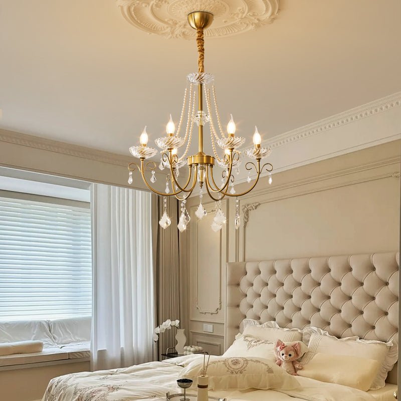 Elyisian candelabru din cristal, elegant, clasic, cu aspect perlat