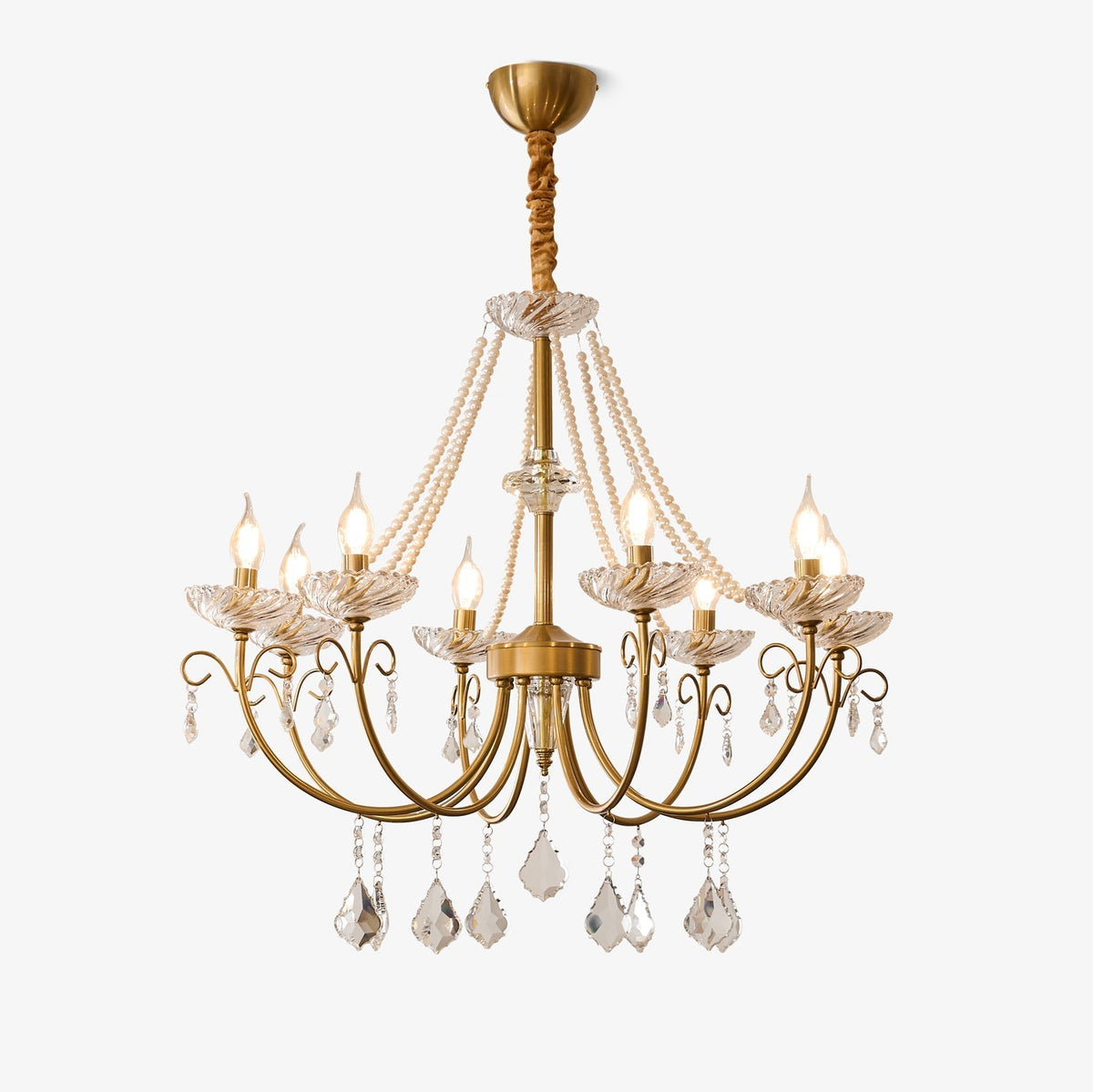 Elyisian candelabru din cristal, elegant, clasic, cu aspect perlat