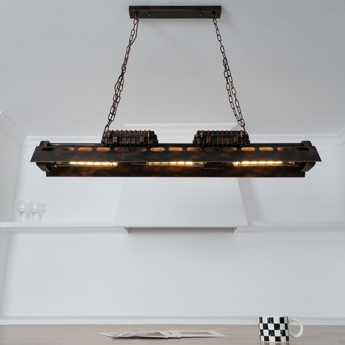 Noah candelabru  industrial Steampunk
