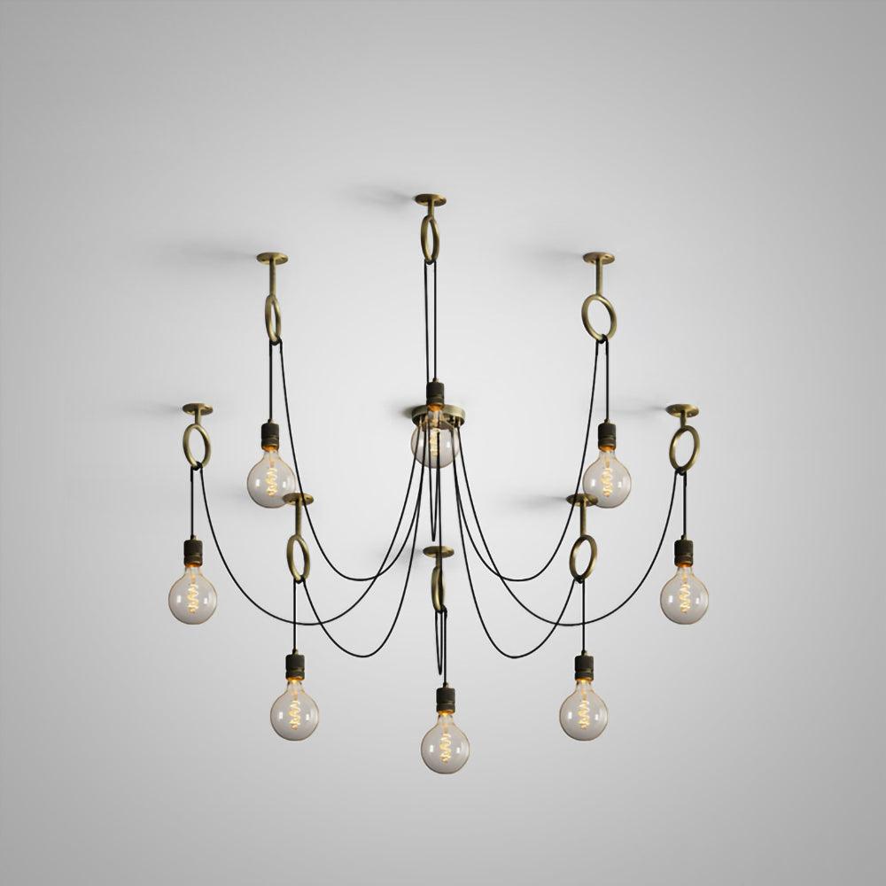 Miririne candelabru industrial Spider Suspendat Reglabil