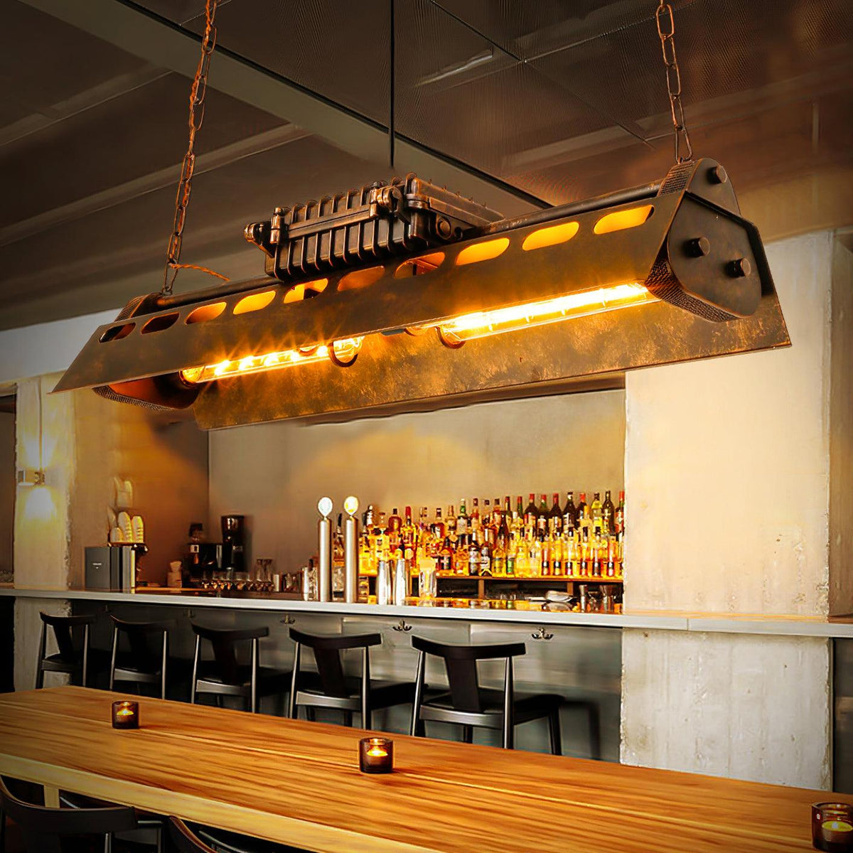 Noah candelabru  industrial Steampunk