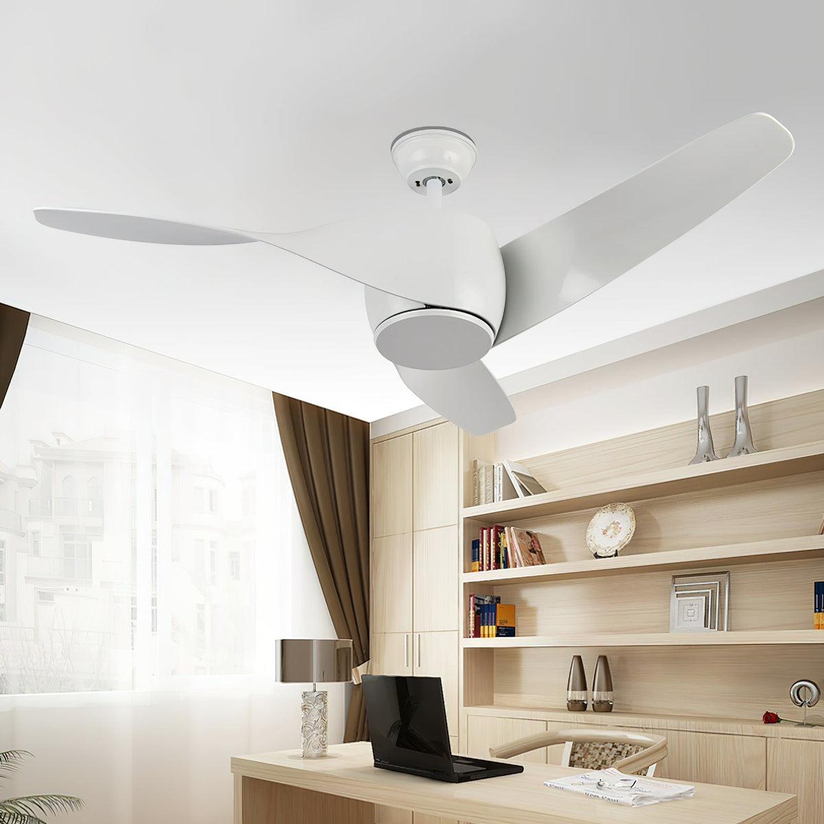 Liororeon ventilator de tavan cu lumină