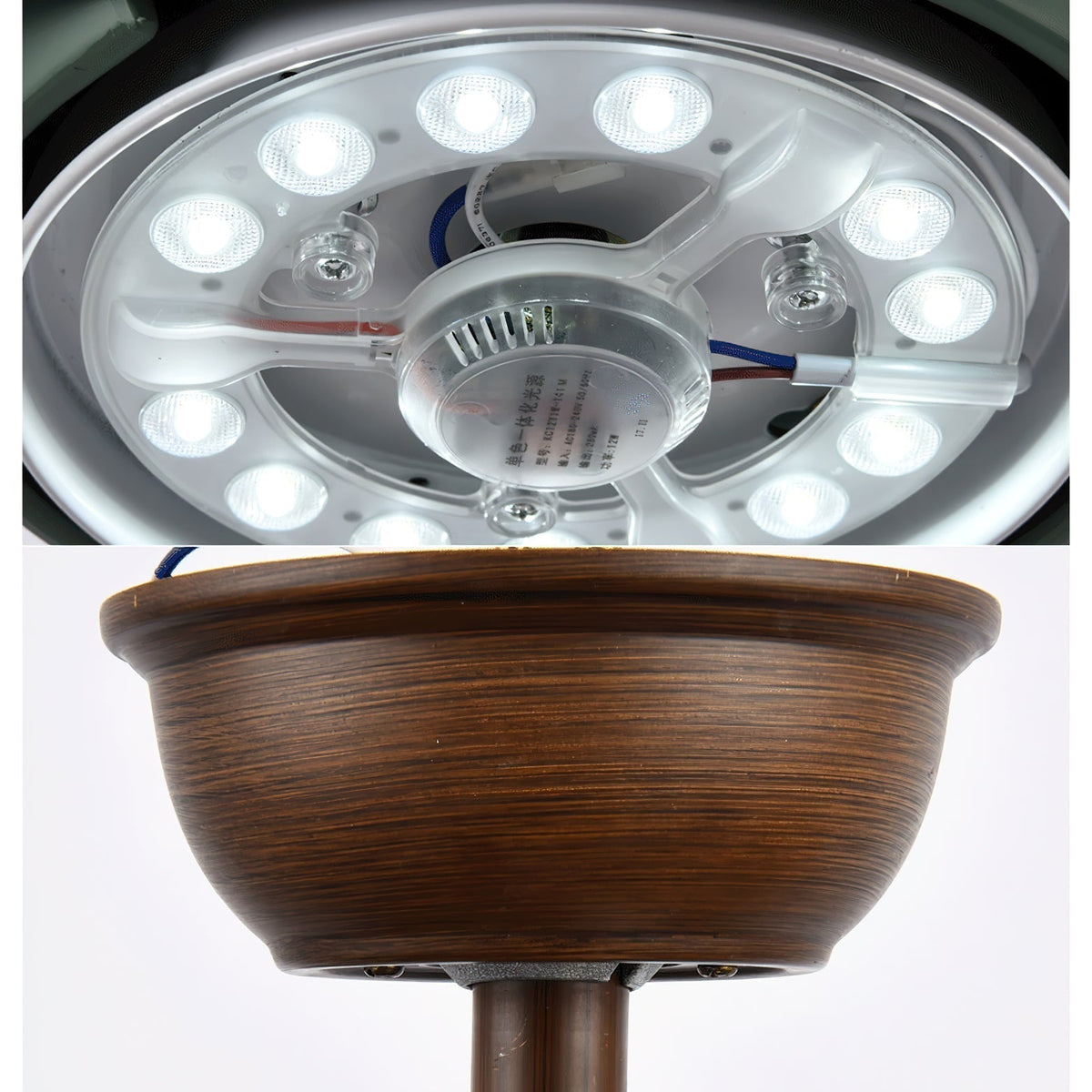 Liororeon ventilator de tavan cu lumină