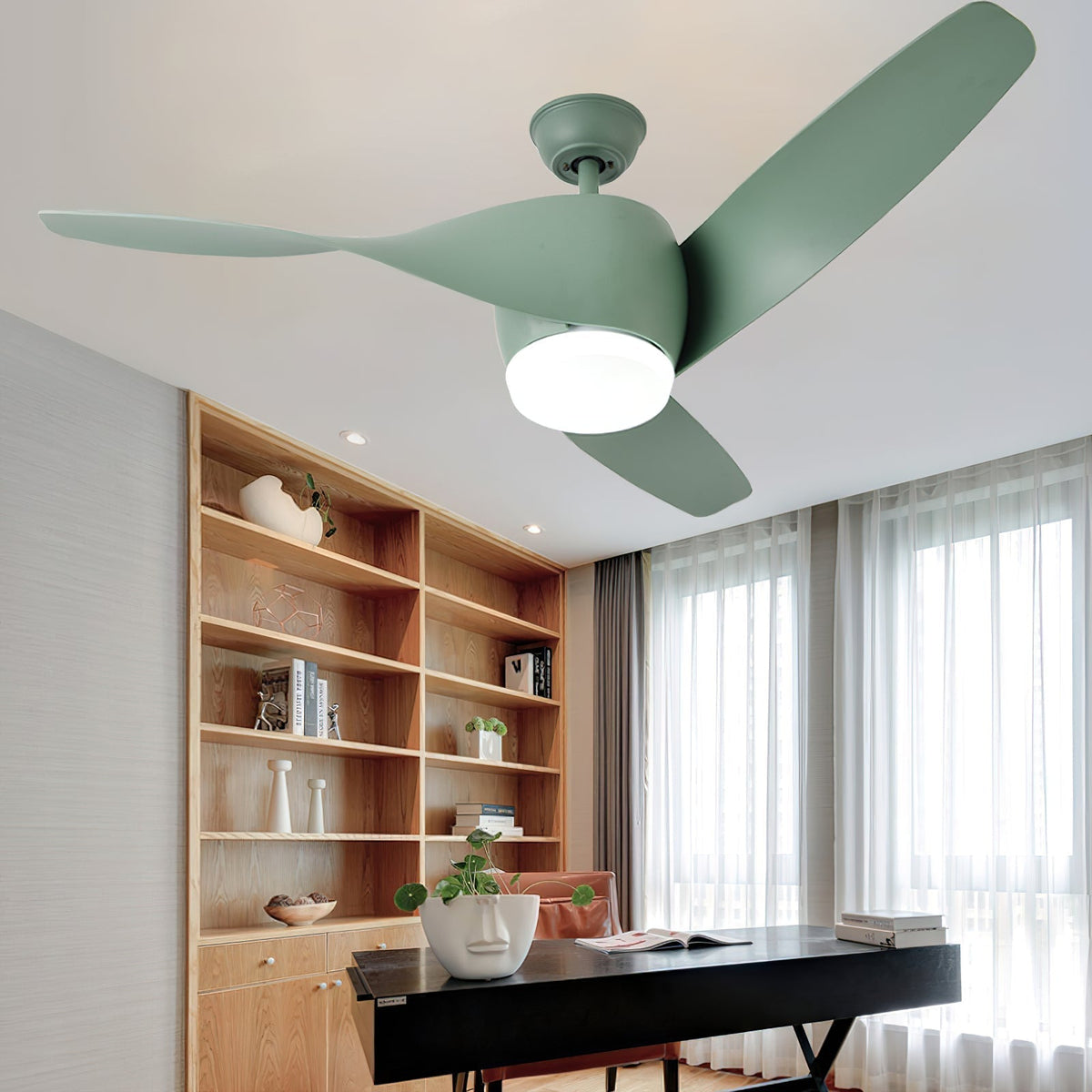 Liororeon ventilator de tavan cu lumină