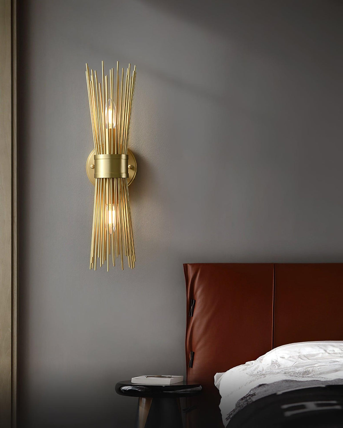 Thresher aplică de perete din alamă, postmodernă, de lux, tip lumânare