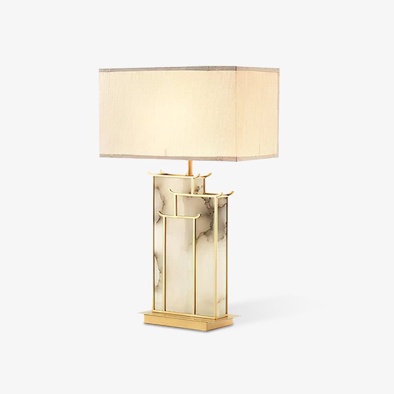 Nysilor Rectangular lampă de masă din sticlă