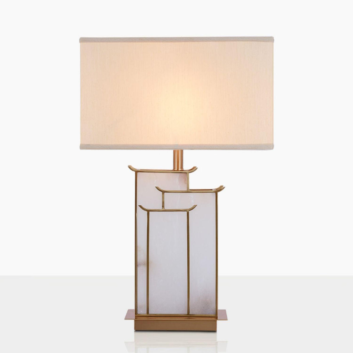 Nysilor Rectangular lampă de masă din sticlă