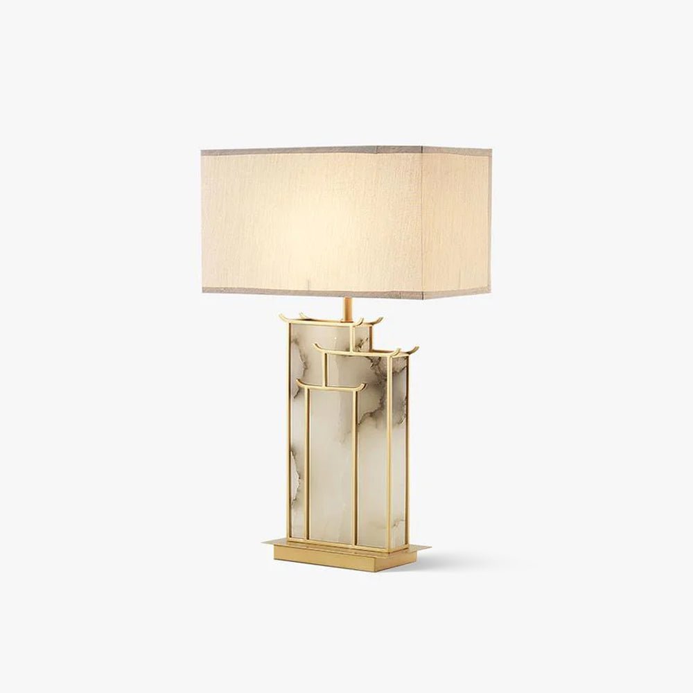 Nysilor Rectangular lampă de masă din sticlă