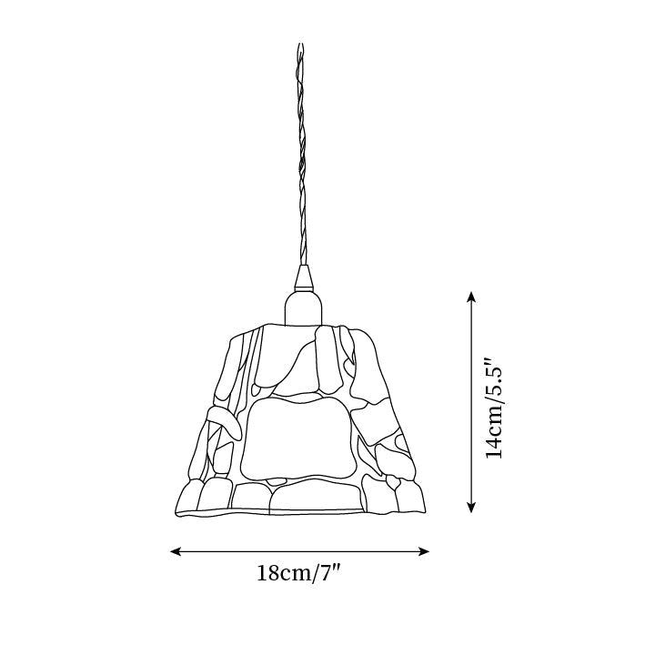 Fira Tiffany-Style lampă suspendată din sticlă colorată