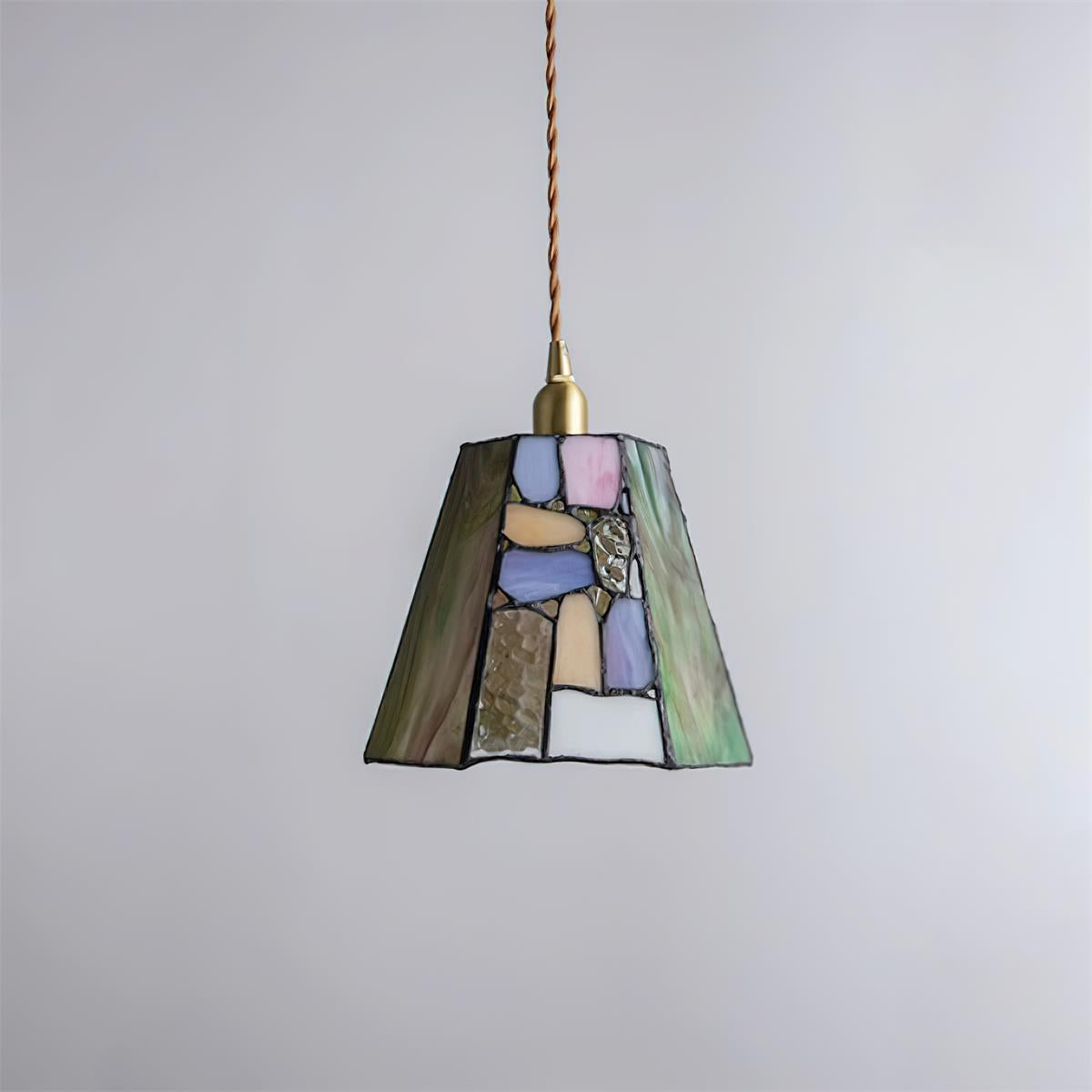 Fira Tiffany-Style lampă suspendată din sticlă colorată