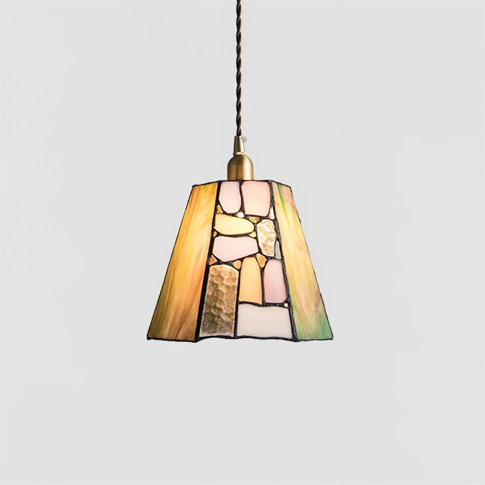 Fira Tiffany-Style lampă suspendată din sticlă colorată