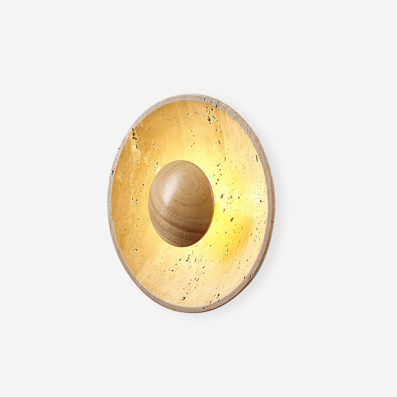 Norvian aplică de perete din travertin, minimalistă, rotundă