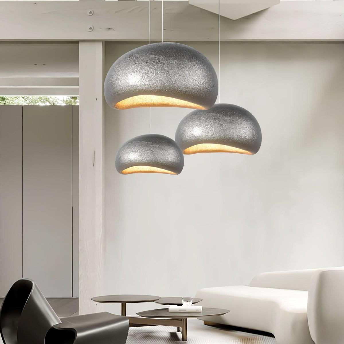 Lampă suspendată Pebble Inspired Organic Form Soft Glow modern Artistic