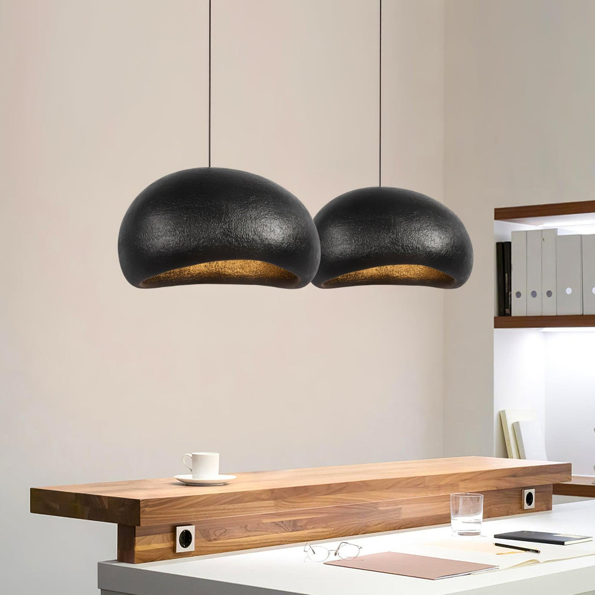 Lampă suspendată Pebble Inspired Organic Form Soft Glow modern Artistic