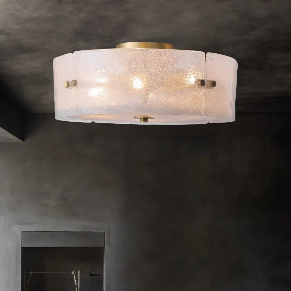 Velenella texturat plafonieră aplicată din sticlă