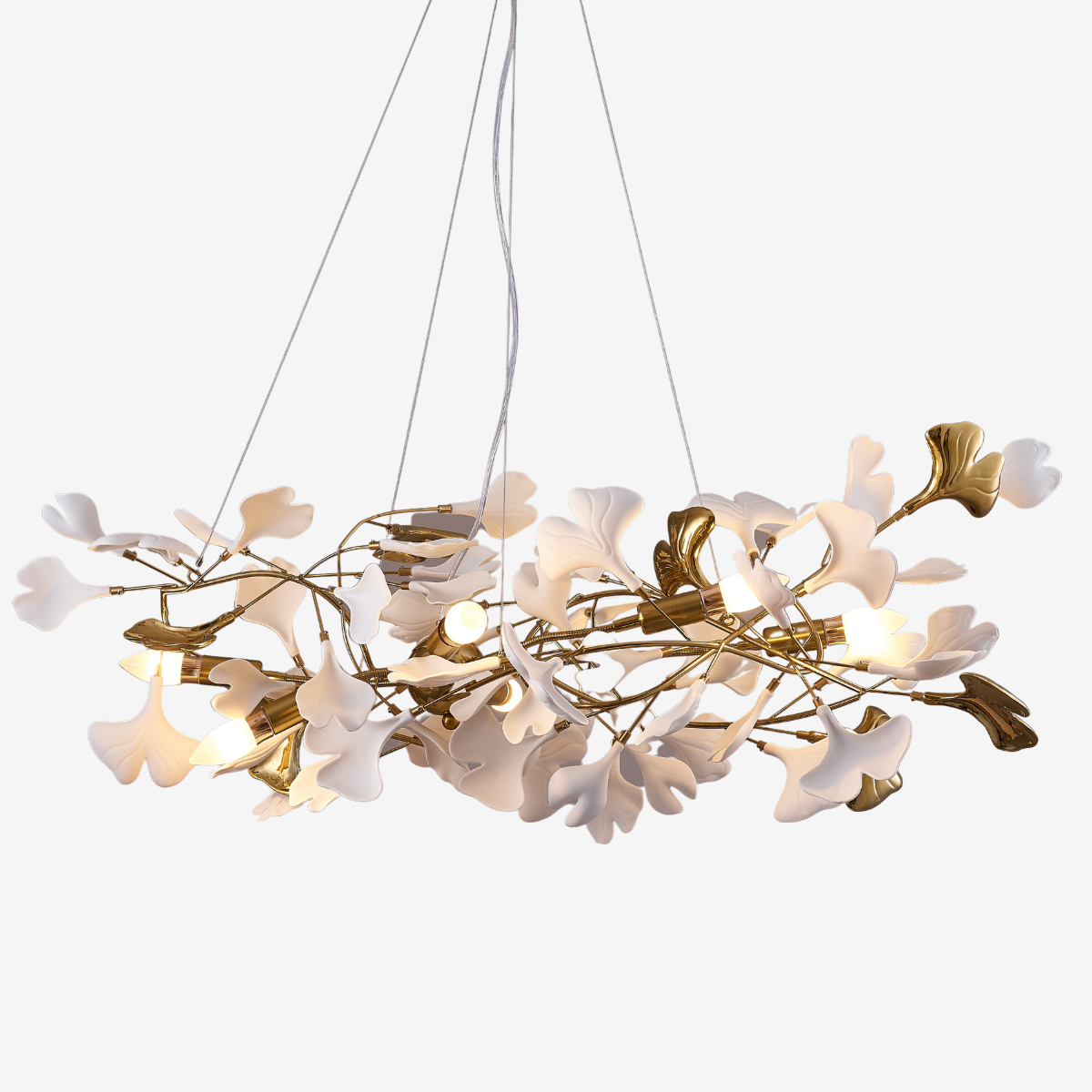 Olivia candelabru  de lux Ceramic Mare pentru hol, Gingko leaf, living, pentru foaier