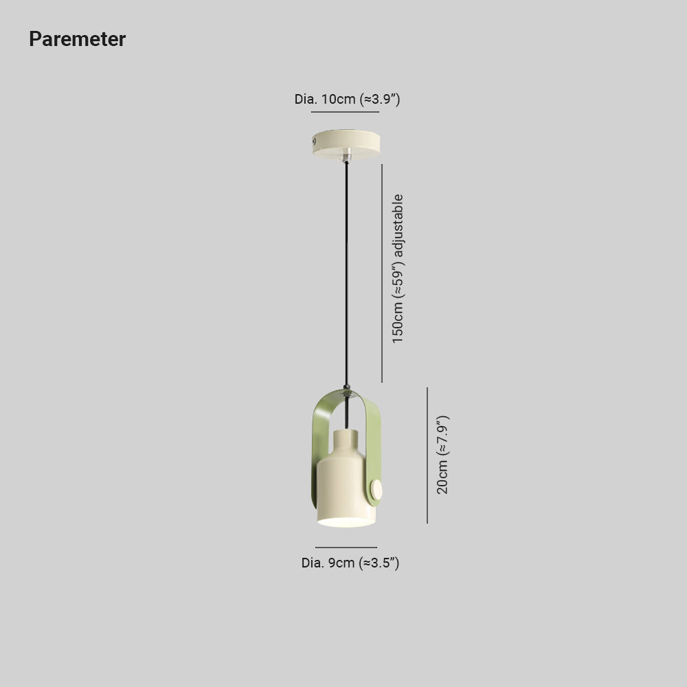 Valentina lampă suspendată albă și verde și neagră din metal, modernă, LED, pentru dormitor