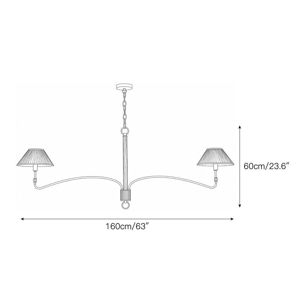 Fayron candelabru, plisat