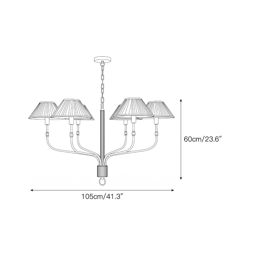 Fayron candelabru, plisat
