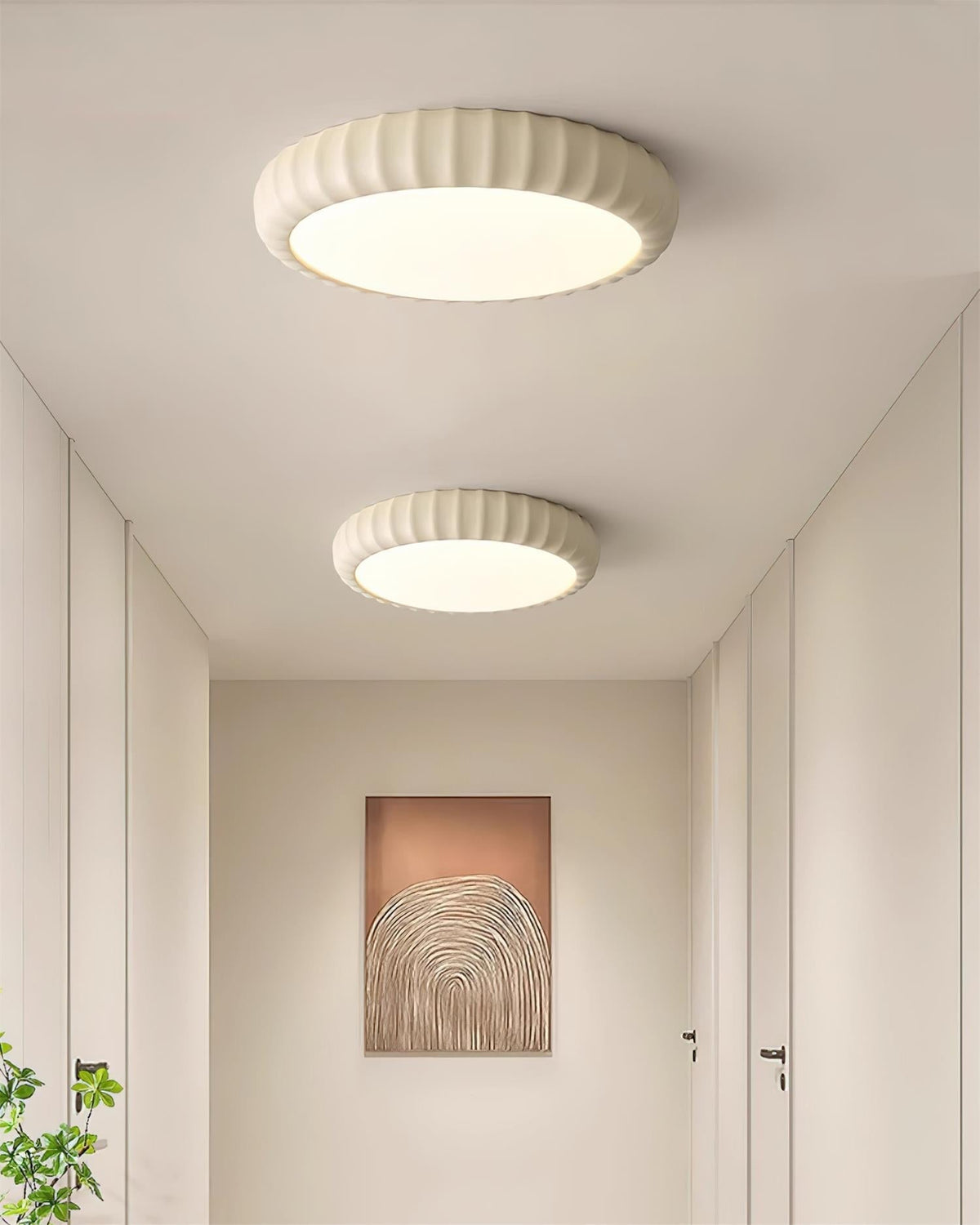 Plafonieră aplicată modernă minimalistă din rășină cu finisaj verde